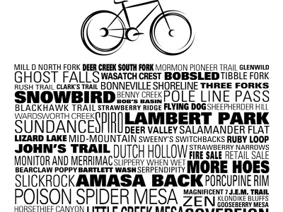 Tee for Ryan biking typography utah