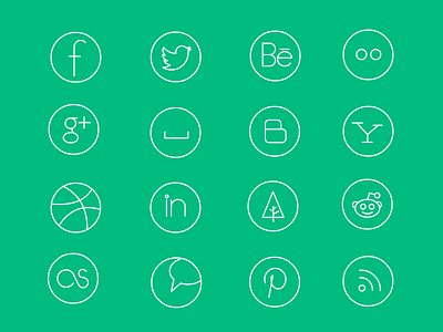 Social media line icons line icons social icons social line icons vector