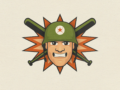 Baseball mascot baseball brigade illustration mascot soldier