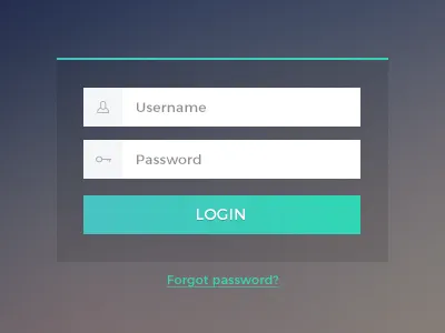 Login flat green login sign in ui