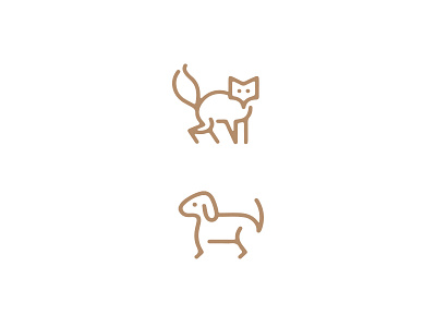 The Quick Brown Fox animals dog fat lines fox icon icons lines monoweight