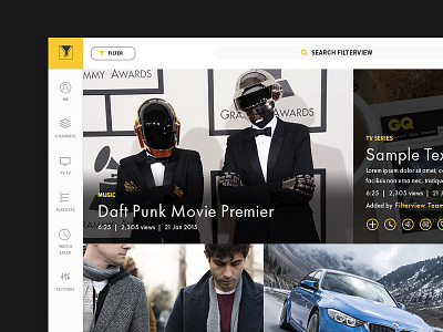 Filterview | Watch. Enjoy. Share. app clean design minimal modern music simple ui ux web