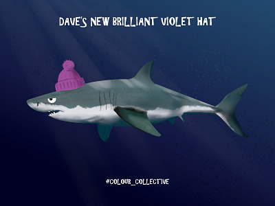 Great White Dave colour collective digital illustration painting sea shark