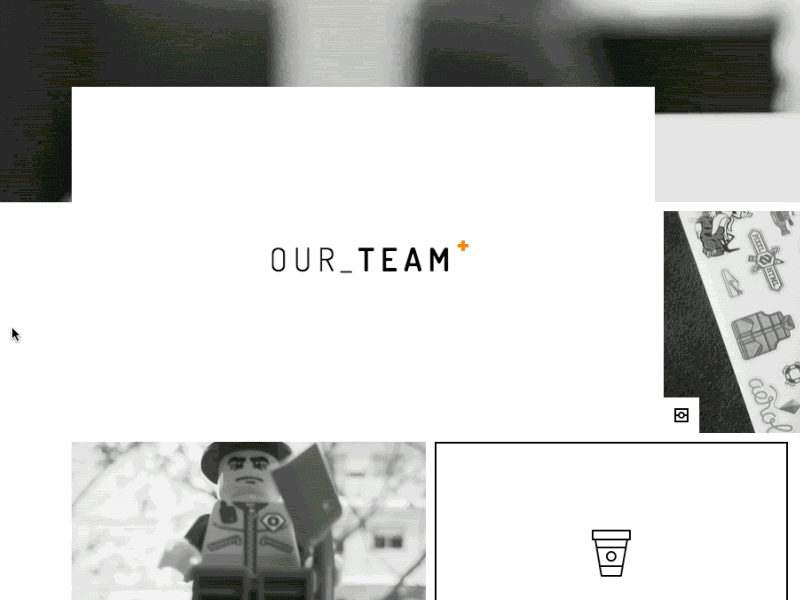 Our Team [GIF] avatars design details flat interface minimal profile team ui website