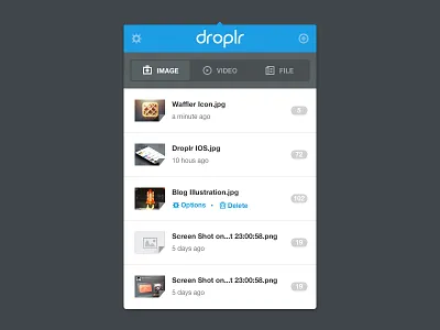 Droplr clean cloud droplr flat interface modal ui upload file