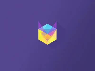 Hexacat color colours design flat hexagon icon intense logo shadow