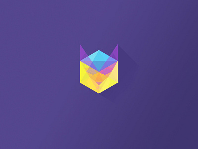 Hexacat color colours design flat hexagon icon intense logo shadow