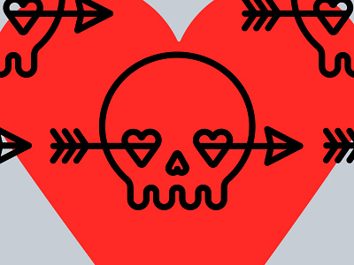 <3 day skull skull valentine