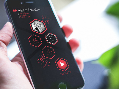 Hexagons Interface Concept app bbcom100 hexagons ui