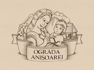 Logo "Ograda Anisoarei" brand farm identity logo