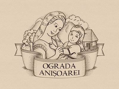 Logo "Ograda Anisoarei" brand farm identity logo
