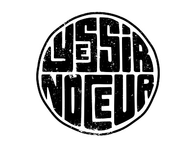 Yes Sir Noceur band black concept font hand drawn icon logo music typeface typography