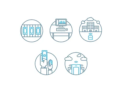 Technology Icons app commerce corporate icons illustration mobile statistics technology