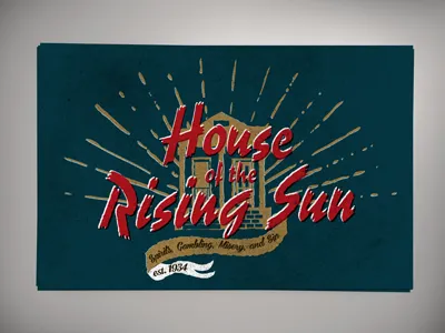 House of the Rising Sun design poster design screen print