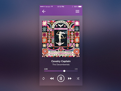 Quick Audio Player Study audio decemberists music player purple transparent