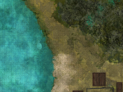 Black Bayou Map illustration map rpg water