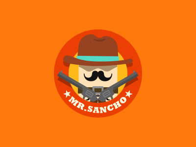 Mr. Sancho badge 2d badge graphic icon