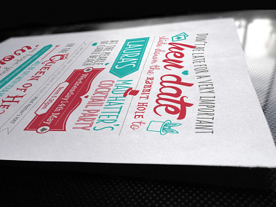 Typographic Invite design graphic design invite typography