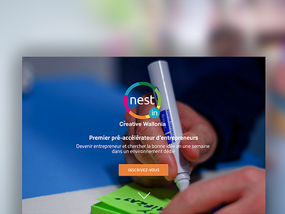 Nestin landing home landing page scroll web website