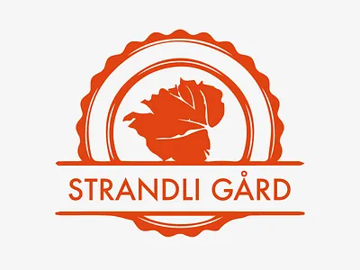 Strandli brand designadet farm logo red