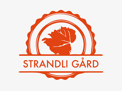 Strandli brand designadet farm logo red