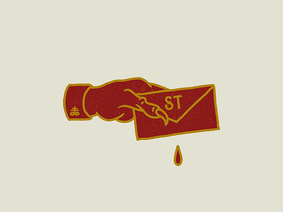 Screwtape blood cs lewis demon envelope gold hand illustration inspiration letter screwtape