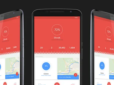 Slovakia - Inspired by Folk android app blue google material design mobile mockup red slovakia ui