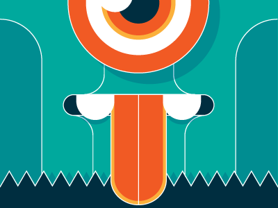 Dribbble face illustration vector