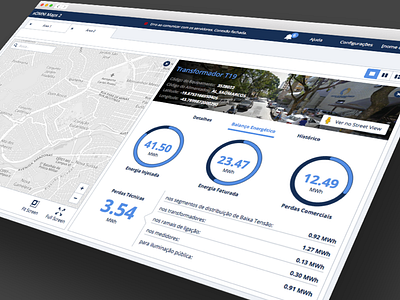 Map & Dashboard dashboard distribution donuts graph energy map power web