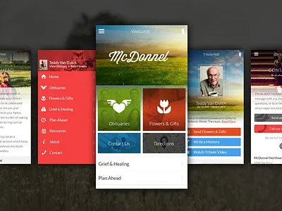 Mobile Tribute Theme colorful menu mobile simple tangerine theme tribute web