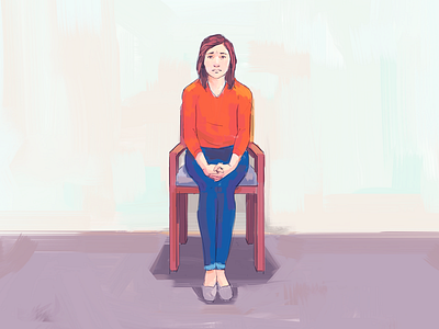 Alone health illustration medical painting patient