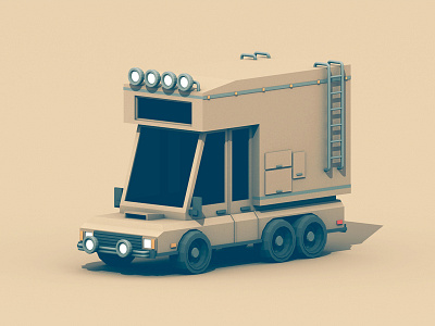 Adventuremobile 3d 6x6 adventuremobile brush guard bumper c4d camping fog lights model outdoors render truck