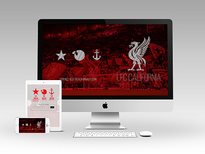 Liverpool FC California Supporters agency graphic design liverpool marketing thirsty thirsty concepts web design web dev website