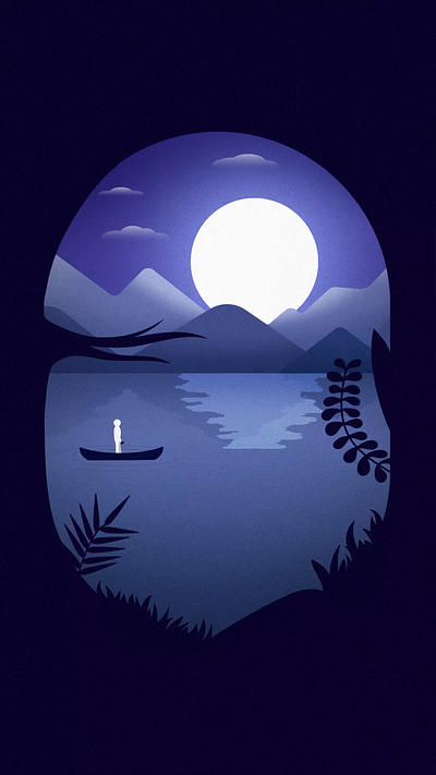 Dark Night Peaceful Animation animation calm dark gradient illustration looping modern night peaceful texture