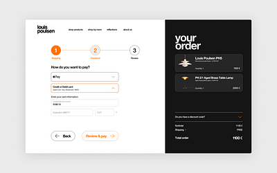 DailyUI #002 - Credit Card Checkout checkout page dailyui design louis poulsen ui ux