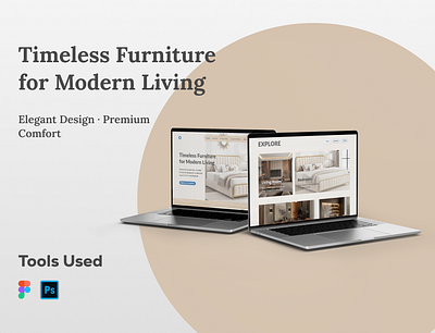 Furniture Landing Page adobe photoshop design figma furniture landing page landing page ui ux