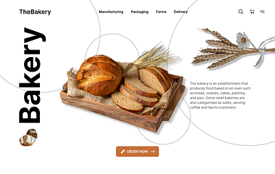 The Bakery landing page . adobe xd design bakery branding canva design design fast food figma food graphic design home page landing page product product design product page restaurant ui uiux ux web design website design