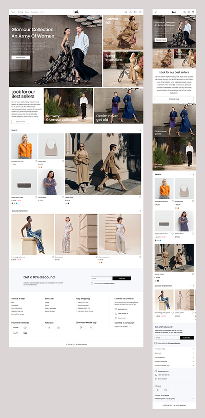 Responsive e-commerce design desktop e commerce mobile responsive ui