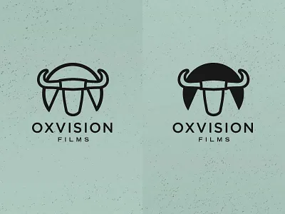 Oxvision Films animal brand bull film icon id identity logo movie ox vision