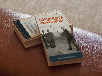 Business Cards blue business cards modern old photos orange vintage