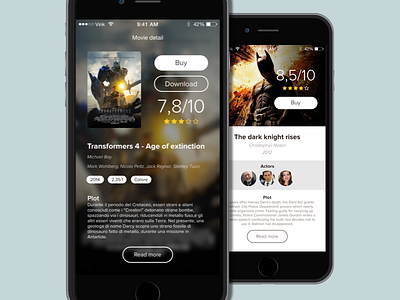 Movie Detail background cinema design detail icon movie rating star tags ticket ui ux