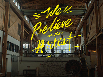 We Believe beeteeth big cartel brush lettering