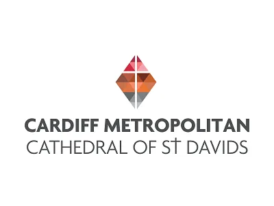 Cmcsd brand identity branding cardiff cathedral cross design illustration logo low poly religion stained glass typography