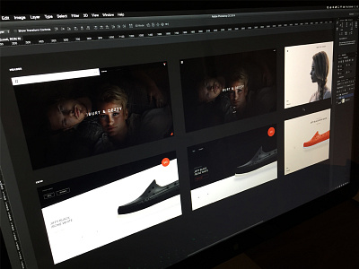 UI Kit (WIP) asymmetrical black design orange ui web web design