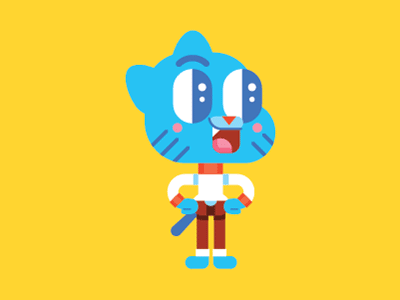 Gumball blue cartoon network darwin emotions geometric gif gumball vector yellow