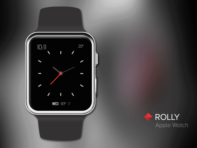 Rolly_Apple Watch activity analytic apple branding clock gif graph interaction notification ui ux watch