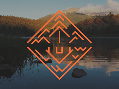 Clarke Collective Logo branding cabin camping geometric logo mountains nature reversible logo single weight