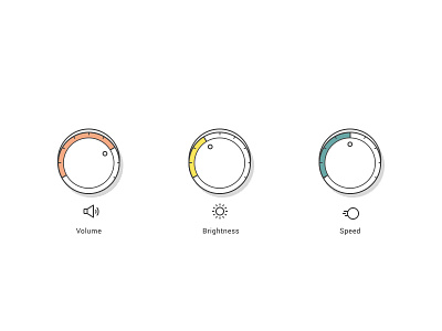 Controls brightness color controls flat illustrator shadow speed turn volume