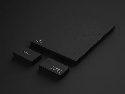 Kerin event group black branding gold identity logo logotype mark presenter show symbol