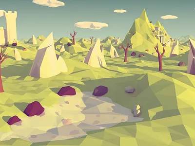 Low Poly Landscape II art landscape low lowpoly poly